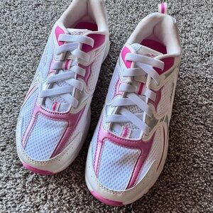Avia White and Pink Kids' Athletic Sneakers